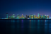 Skyline Jersey City at night, New York, USA