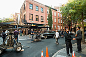 Movie set, Chelsea, Manhattan, New York, USA