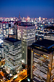 Tokio im Januar zur blauen Stunde, Tokio, Japan