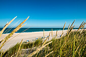 Beach chairs and dunes, Sylt Island, North Frisian Islands, Schleswig-Holstein, Germany