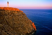 Lighthouse in Barbaria Cape. Formentera. Balearic Islands. Spain.