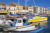 boats, marina harbor, Meze, Herault 34, Languedoc Roussillon region, France.