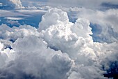 Missouri, Saint St. Louis, Lambert?St. Louis International Airport, STL, cloud, cloudy, sky, aerial, view, airplane window seat, Cumulonimbus, weather.