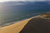 Rubjerg Knude, Denmark, Jutland, coast, sea, sand dune, storm, wind, evening light
