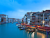 Grand Canal, Rialto Bridge, Ponte di Rialto, Venice, Veneto, Italy