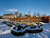 Netherlands, Holland, Europe, Zaandam, Open air, museum, De Zaanse Schans, garden, formal garden, city, village, forest, wood, trees, winter, snow, ice,