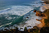 Portugal, Europe, coast, west coast, sea, waves, alentejo, malhaoinhas, milfontes, cliffs, rocks,