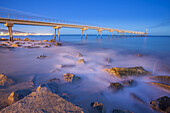 Pont del Petroli in Badalona city near Barcelona, Catalunya, Spain.