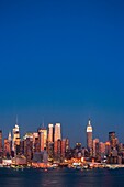 Manhattan Midtown skyline and Hudson River