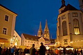 Christmas market, Regensburg, Bavaria, Germany