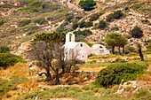 Traditional Greek Orthodox church on Ios, Cyclades Island, Greece
