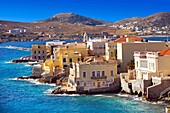 Bay and buildings of Ermoupolis, Syros  S  , Greek Cyclades Islands