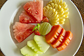 Tropical fruit platter.