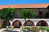 Courtyard of Megali Panagia, Monastery of Virgin Mary, Samos, Greece