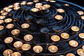 Candles in Notre Dame de Paris Chruch, France.