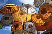 Indonesia, Bali, Mas, temple festival, umbrellas, odalan, Kuningan holiday,