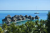 Beautiful Over The Water Hotel, Bora Bora Sunsets, and beauty shots, Bora Bora, Society Islands, Tahiti, French Polynesia.