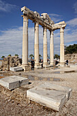 Temple of Apollo, ancient city of Pamphylia in Side, Turkish Riviera, Antalya Region, Turkey, Europe.