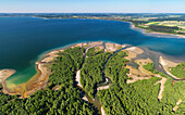 Mündungsdelta der Tiroler Achen in den Chiemsees, Naturschutzgebiet, Chiemsee, Bayern, Deutschland