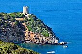 Spanish tower, Capo Caccia cape, Alghero, Sardinia, Italy
