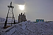 Hafen von Egwekinot an der Beringsee, Tschukotka (Autonomer Kreis der Tschuktschen), Sibirien, Russland