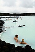 Iceland, Near Reykjavik, blue Lagoon, geothermal power station, thermal baths, spa.