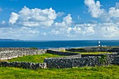Lighthouse  Southern Island  Inisheer Island - Inis Oirr  Aran Islands, Galway County, West Ireland, Europe.