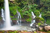 Curug orog, Indonesia, Asia, Java, primeval forest, jungle, rain forest, nature, rock, cliff, water, waterfalls