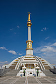 Ashgabat, Turkmenistan, Central Asia, Asia, architecture, avenue, city, colourful, golden, guard, independence, men, monument, park, skyline, statues, touristic, travel