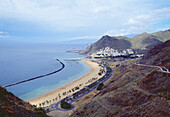 Panoramic view. Las Teresitas beach, Tenerife island, Canary Islands, Spain.