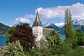 Church, Utne village, Hardangerfjord, Norway