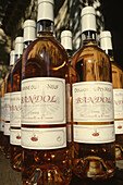 France. Bandol. Bottles of Bandol Rose wines.
