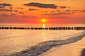 Sunrise at the Baltic Sea, Pomerania, Poland, Europe