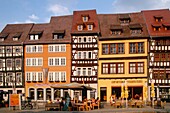 Germany, Thuringia, Erfurt, Domplatz, traditional houses,