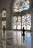 United Arab Emirates, Abu Dhabi, Sheikh Zayed bin Sultan al-Nahyan Mosque, interior,