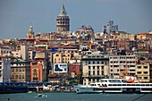 Turkey, Istanbul, Karaköy, Galata Tower, Golden Horn,