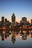 Lachine Canal, Montreal skyline, Quebec, Canada