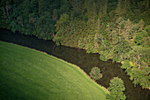 die junge Donau durchzieht das waldige Donautal, Naturpark Oberes Donautal, Landkreis Sigmaringen, Tuttlingen, Zollernalb, Biberach, Schwäbische Alb, Baden-Württemberg, Deutschland