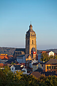Altstadt mit Blick zu Stadtkirche und Spritzenhaus, Bad Wildungen, Nordhessen, Hessen, Deutschland, Europa