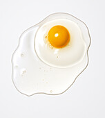 Raw egg on a white background, Food, Nahrung