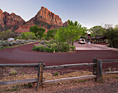 Bushaltestelle, The Watchman, Zion National Park, Utah, USA