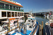 Boote am Pier 39, San Francisco, Californien, USA