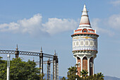 Wasserturm, Architekt Josep Domenech i Estapa, 1905, Modernismus, Jugendstil, Parc de la Barceloneta, Stadtvirtel Ciutat Vella, Barcelona, Katalonien, Spanien, Europa