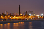Platja de la Nova Icaria, Strand nördlich des Port Olimpic, Barcelona, Katalonien, Spanien, Europa
