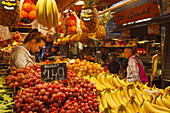 fruits, Mercat de la Boqueria, market hall, La Rambla, city district El Raval, Ciutat Vella, old town, Barcelona, Catalunya, Catalonia, Spain, Europe