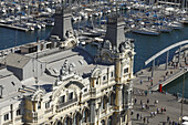 Hafenverwaltungsgebäude von Port de Barcelona, Port Vell, Hafen, Ciutat Vella, Barcelona, Katalonien, Spanien, Europa