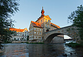 Altes Rathaus, Bamberg, 15. Jhd., historische Altstadt, UNESCO Welterbe, Regnitz, Fluß, Bamberg, Oberfranken, Bayern, Deutschland, Europa