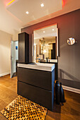 open bathroom in an apartment with modern design, Hamburg, North Germany, Germany