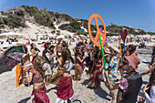 Promotion Group for Flower Power Party at  Pacha Club, Playa ses Salines,  Ibiza,  Spain