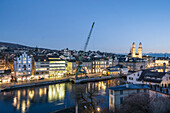 Rive Limmat, Dock Crane from Rostock in Zurich, The Zurich Transit Maritim exhibit , Zurich, Switzerland